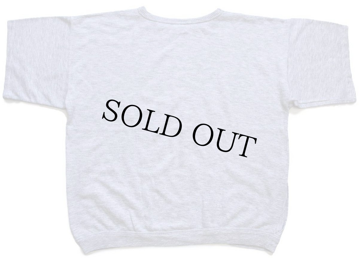 画像2: 80s イタリア製 スヌーピー ウッドストック TEAM 染み込みプリント 半袖スウェット 杢グレー XL (2)