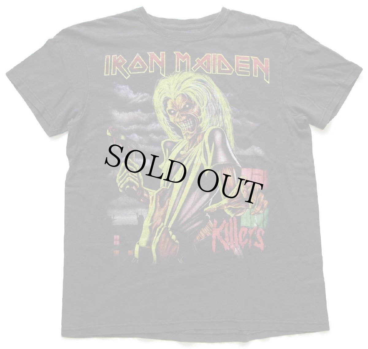 画像2: IRON MAIDEN Killers 両面プリント コットン バンドTシャツ 黒 L (2)