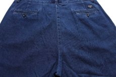 画像4: 00s DOCKERSドッカーズ RELAXED FIT ツータック デニム ショートパンツ 38★ショーツ Levi'sリーバイス (4)