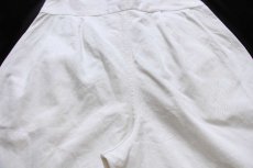 画像4: 90s イタリア軍 ツータック コットンツイル グルカショーツ ショートパンツ 白 50 (4)