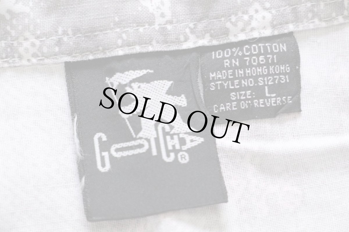 画像4: 90s GOTCHAガッチャ アート 全面プリント 半袖 コットンシャツ 蛍光★特大 (4)