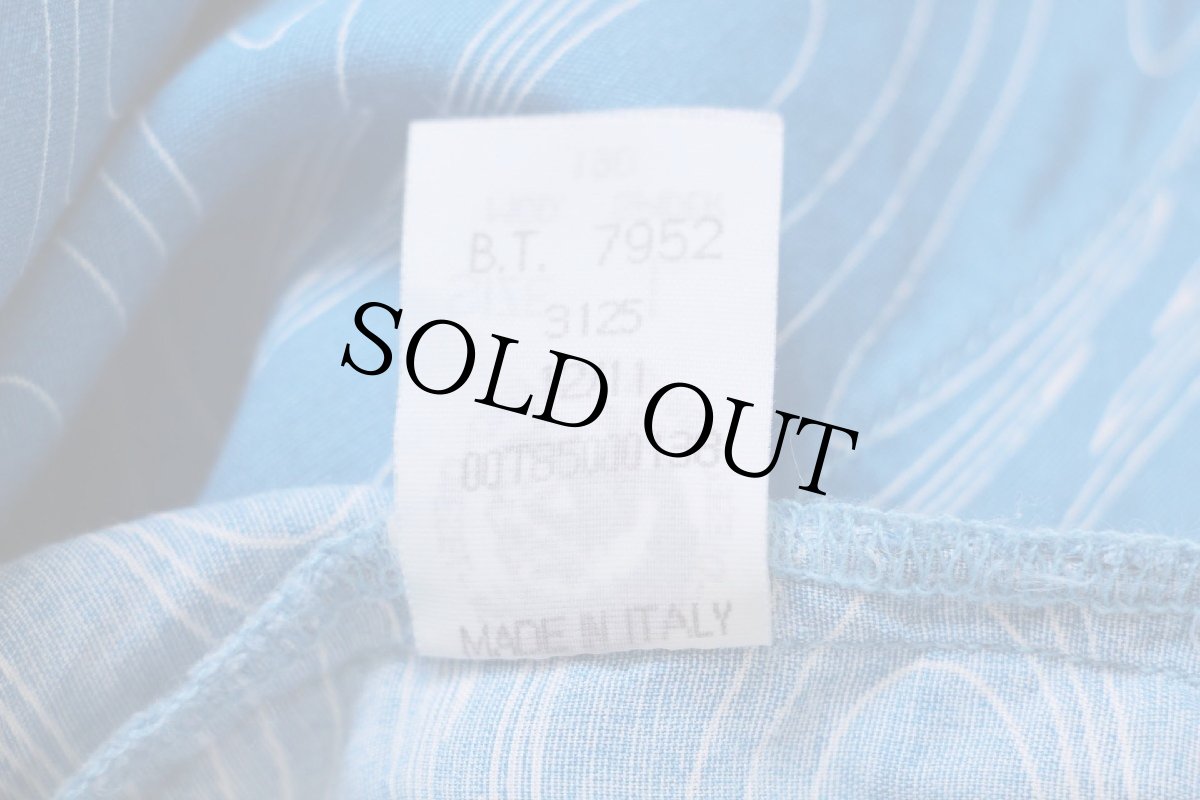 画像5: イタリア製 dieselディーゼル supershirt 総柄 イタリアンカラー 半袖 レーヨンシャツ L (5)