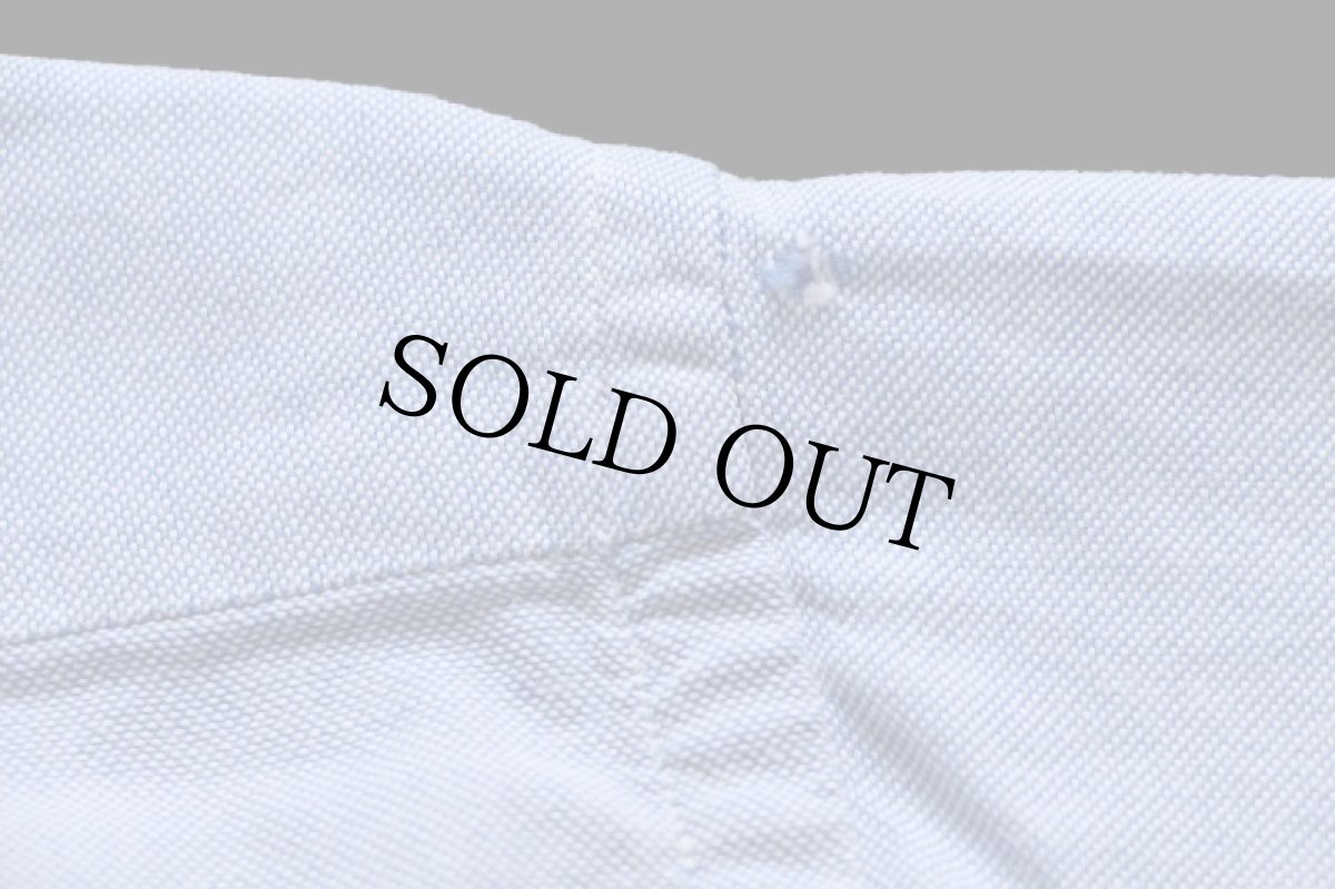 画像6: 70s USA製 Brooks Brothersブルックスブラザーズ Makers 6ボタン ボタンダウン 半袖 オックスフォード コットンシャツ サックス 16 (6)