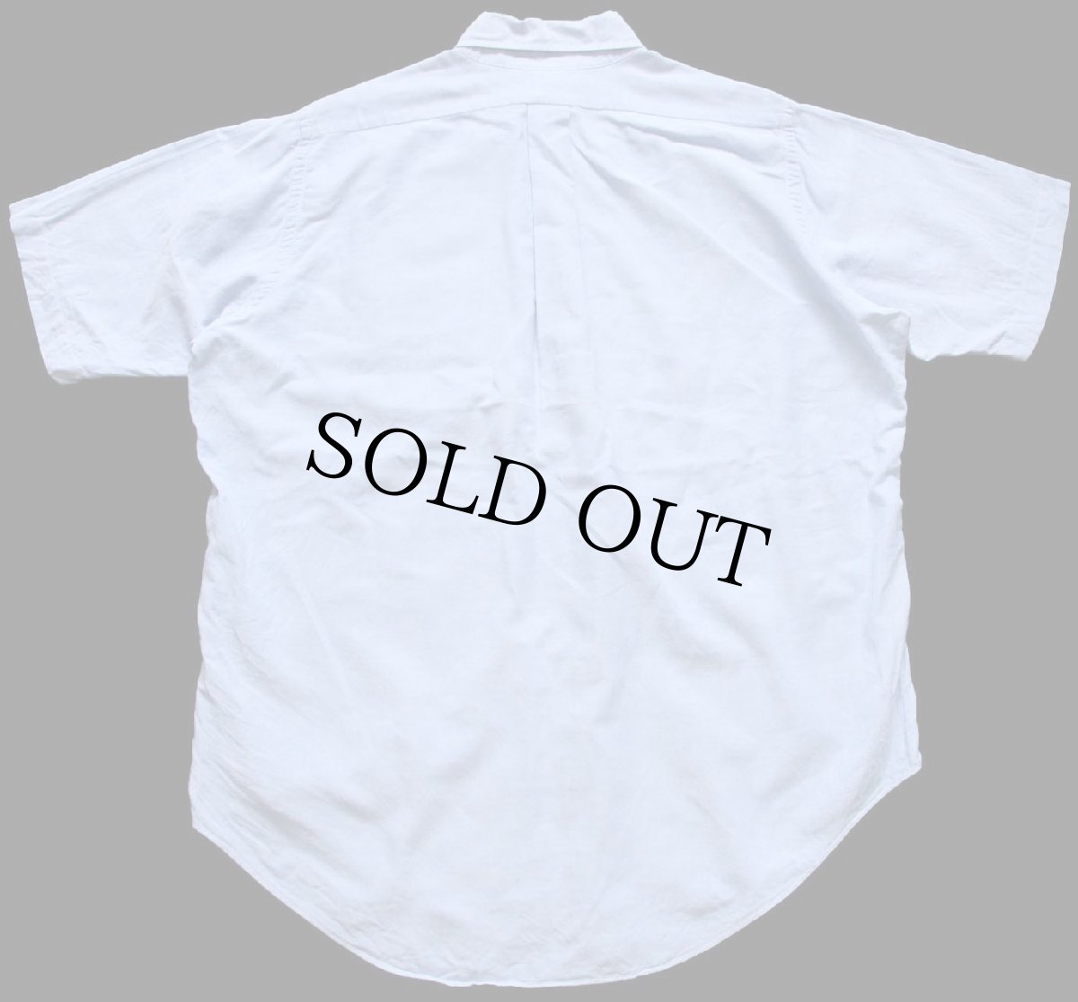 画像2: 70s USA製 Brooks Brothersブルックスブラザーズ Makers 6ボタン ボタンダウン 半袖 オックスフォード コットンシャツ サックス 16 (2)