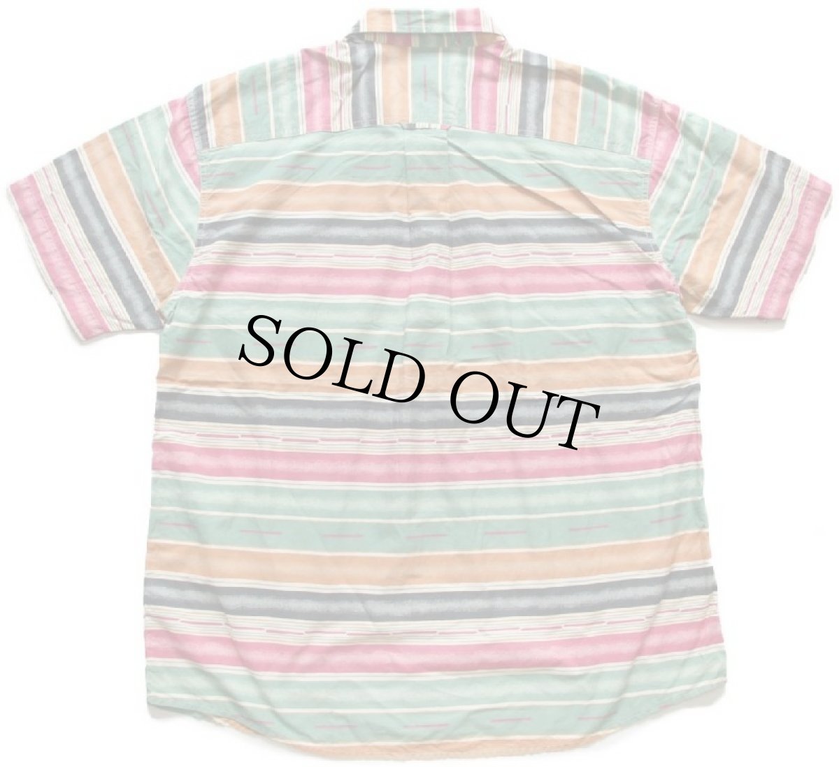 画像2: 00s ORVISオービス ラグ柄 半袖 コットンシャツ XL★インド綿 (2)