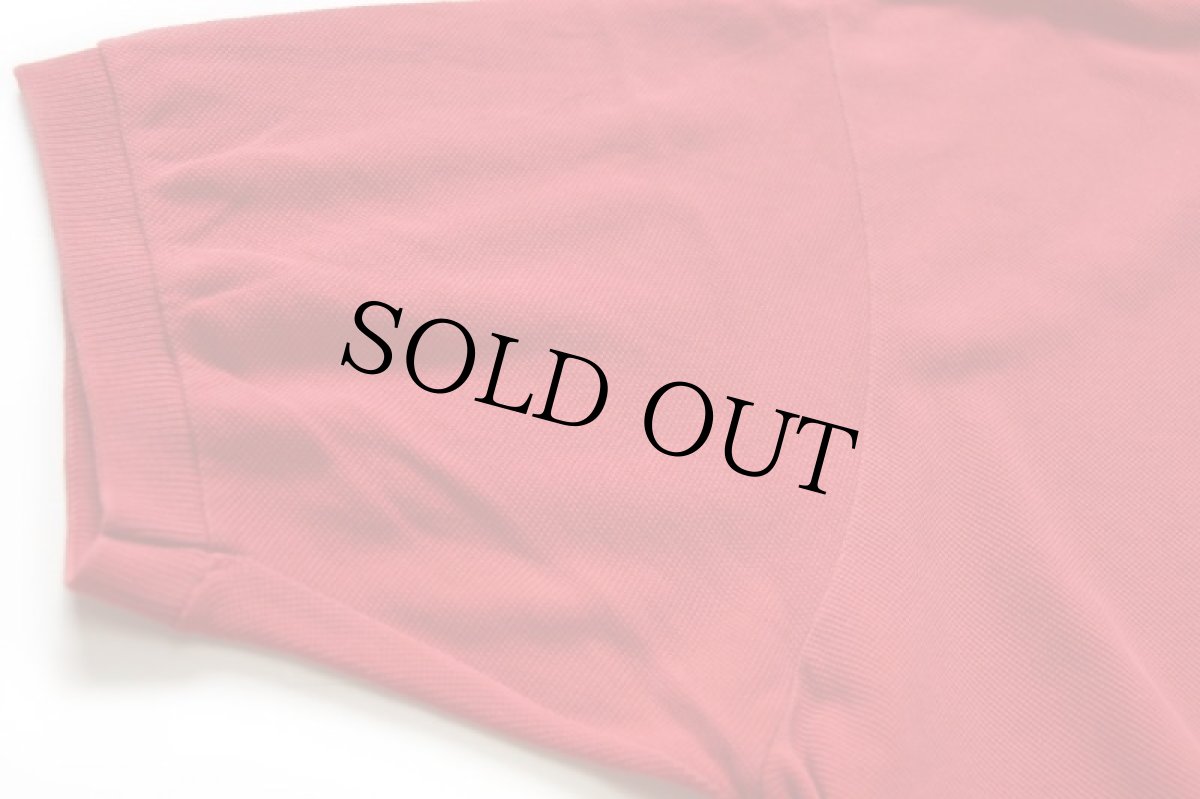 画像6: 80s フランス製 LACOSTE ラコステ ワンポイント コットン 鹿の子 ポロシャツ 赤 5★242 (6)