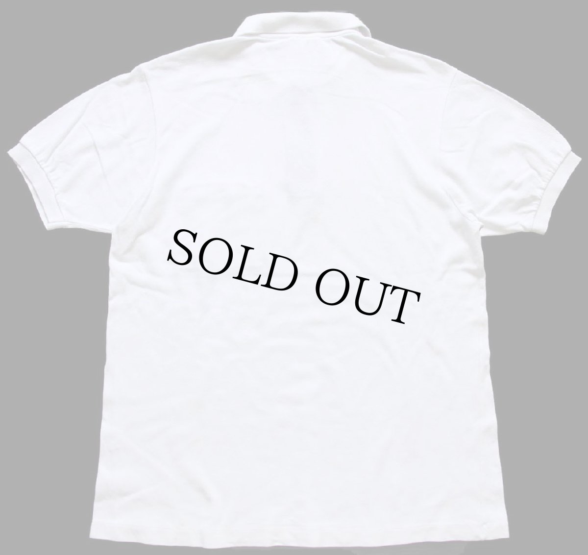 画像2: 70s フランス製 CHEMISE LACOSTEラコステ ワンポイント ポケット付き コットン 鹿の子 ポロシャツ 白 5★240 (2)