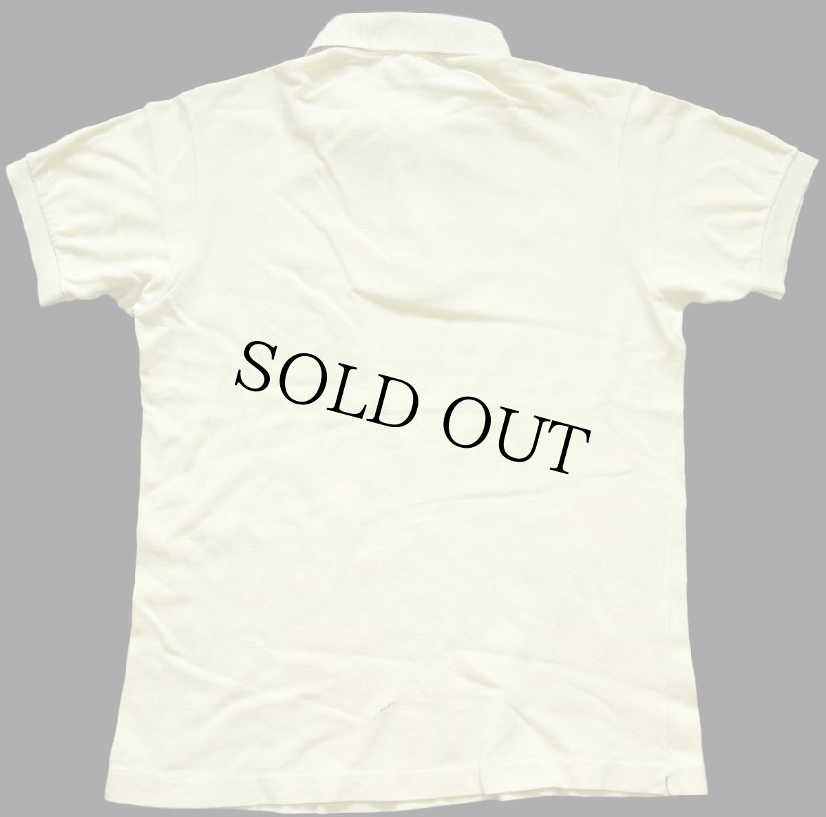 画像2: 70s フランス製 CHEMISE LACOSTE ラコステ ワンポイント コットン 鹿の子 ポロシャツ 薄黄 3★233 (2)