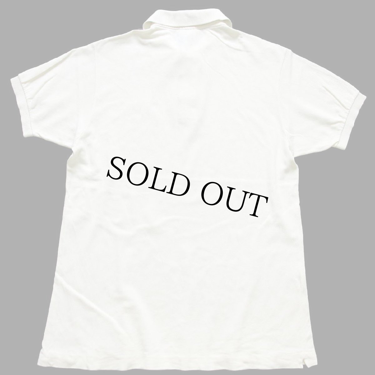 画像2: 70s フランス製 CHEMISE LACOSTE ラコステ ワンポイント コットン 鹿の子 ポロシャツ クリーム 4★238 (2)