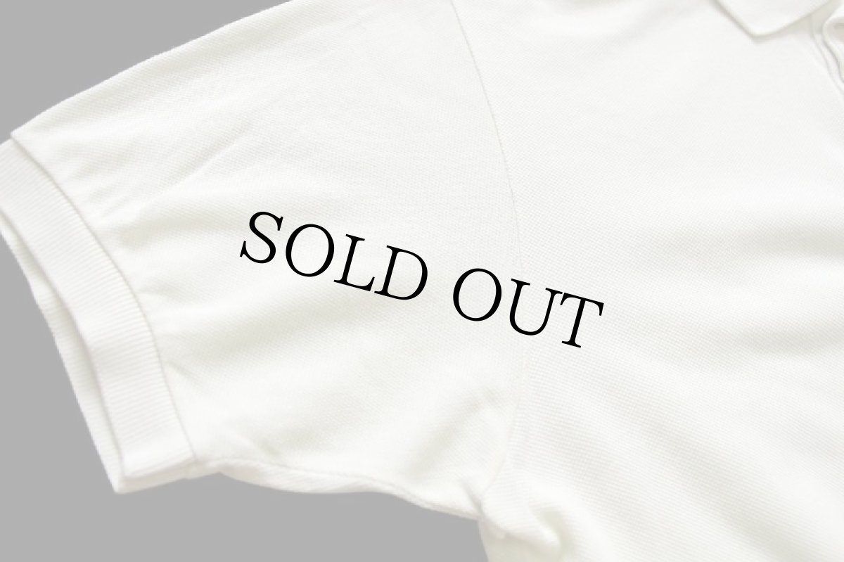 画像6: 70s フランス製 CHEMISE LACOSTE ラコステ ワンポイント コットン 鹿の子 ポロシャツ クリーム 4★238 (6)