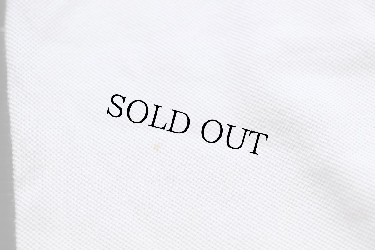 画像6: 70s フランス製 CHEMISE LACOSTEラコステ ワンポイント ポケット付き コットン 鹿の子 ポロシャツ 白 5★240 (6)