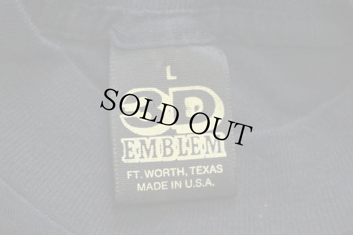 画像4: 80s USA製 3D EMBLEM TEXAS LONGHORN 牛 Tシャツ 黒 L (4)