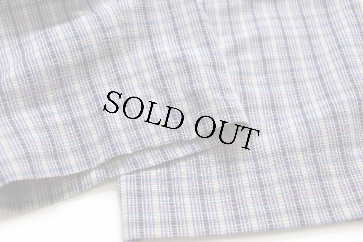 画像9: 80s LACOSTE ラコステ チェック ツータック ストレッチ シアサッカーパンツ w32 (9)