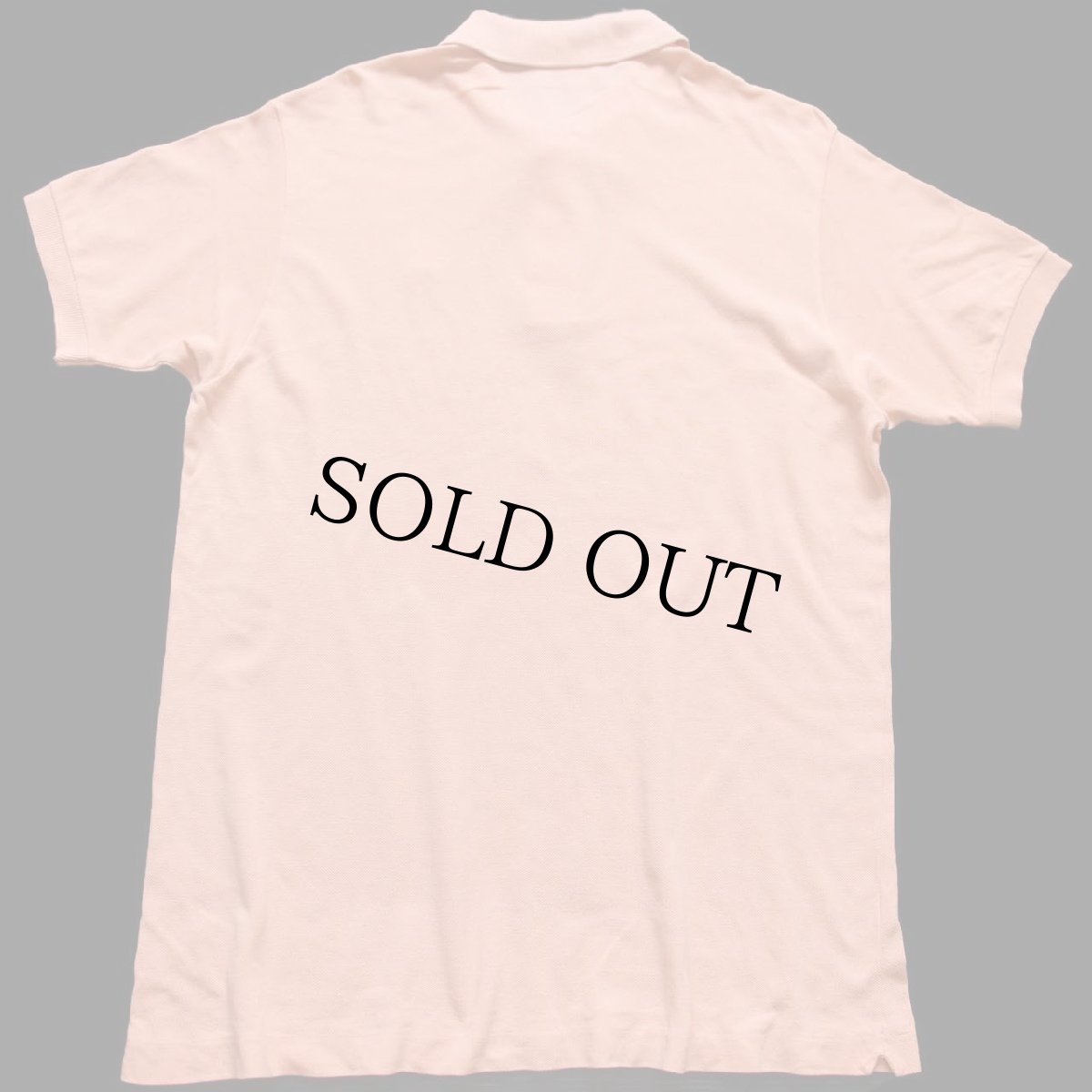 画像2: 70s フランス製 CHEMISE LACOSTE ラコステ ワンポイント コットン 鹿の子 ポロシャツ 薄ピンク 7★234 (2)