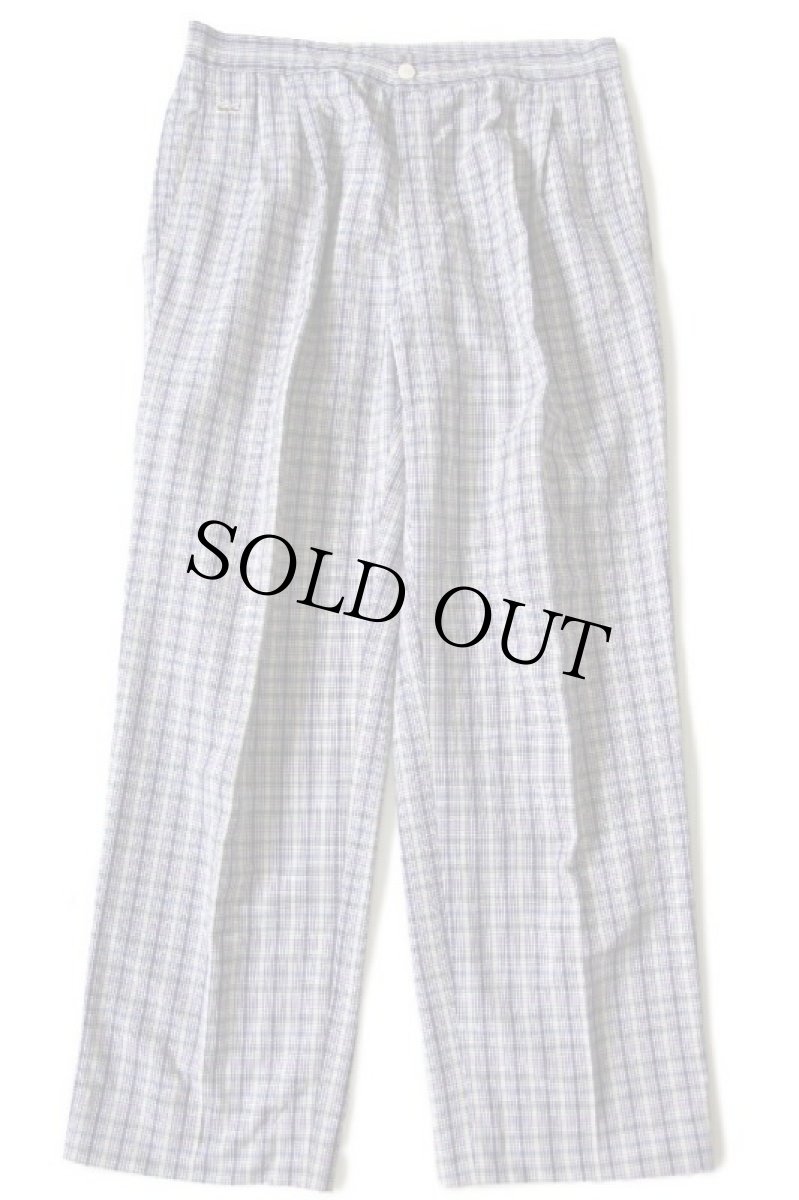 画像2: 80s LACOSTE ラコステ チェック ツータック ストレッチ シアサッカーパンツ w32 (2)