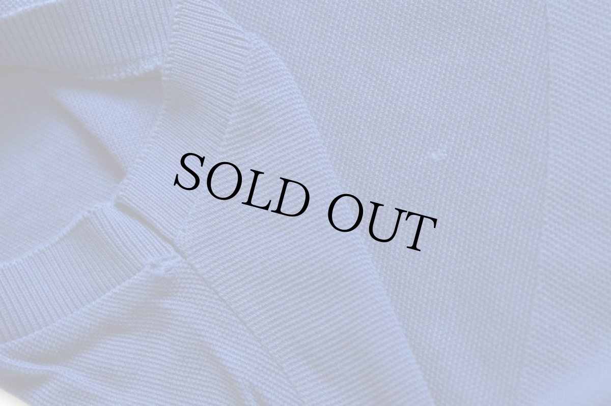 画像7: 70s フランス製 CHEMISE LACOSTE ラコステ ワンポイント コットン 鹿の子 ポロシャツ 青 7★241 (7)