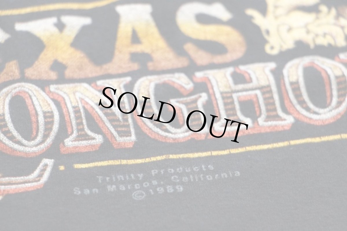 画像5: 80s USA製 3D EMBLEM TEXAS LONGHORN 牛 Tシャツ 黒 L (5)