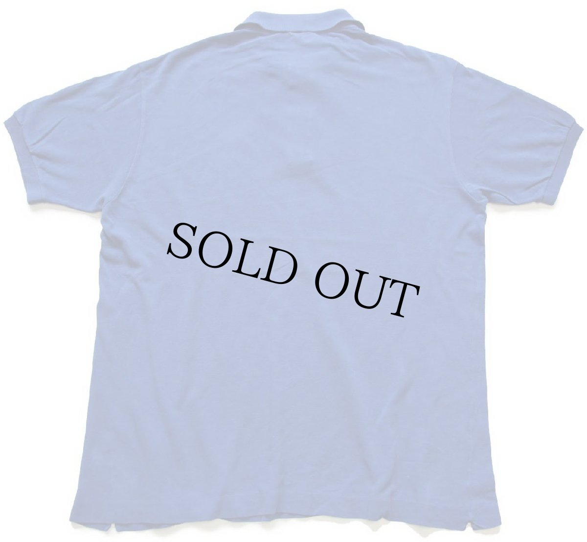 画像2: 70s フランス製 CHEMISE LACOSTE ラコステ ワンポイント コットン 鹿の子 ポロシャツ 青 7★241 (2)