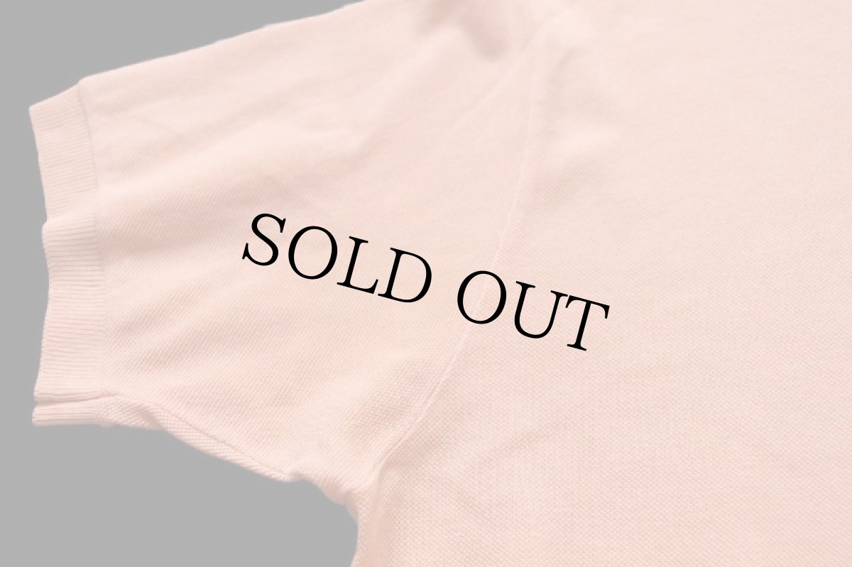 画像6: 70s フランス製 CHEMISE LACOSTE ラコステ ワンポイント コットン 鹿の子 ポロシャツ 薄ピンク 7★234 (6)