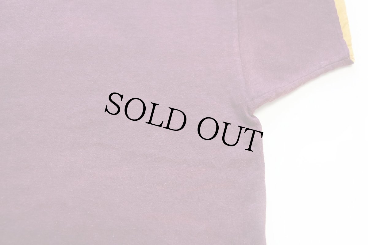 画像8: 60s USA製 CHAMPIONチャンピオン ランタグ CONCORDIA 四段中抜きプリント コットン リバーシブルTシャツ マスタード×バーガンディ M (8)