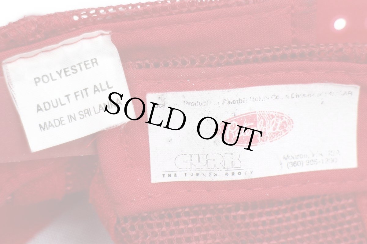 画像6: 90s Peterbilt ピータービルト ロゴ刺繍 メッシュキャップ 赤 (6)