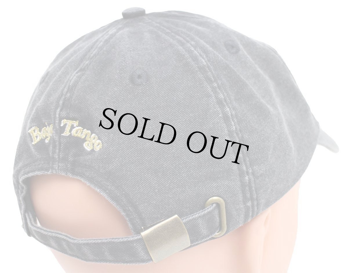 画像2: サンフェイス Baja Tango ロゴ刺繍 ウォッシュ加工 コットンキャップ 炭黒 (2)