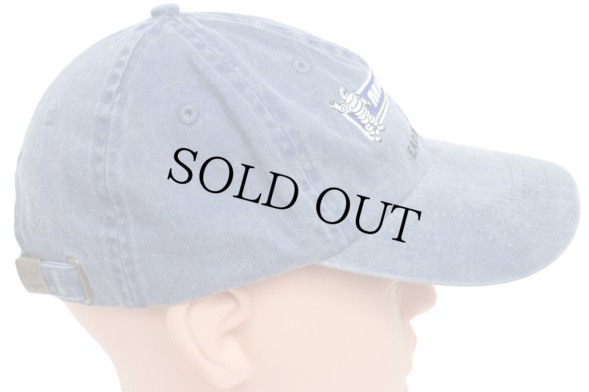 画像4: MICHELIN EARTHMOVER ミシュランマン ビバンダム 刺繍 ウォッシュ加工 コットンキャップ 青 (4)