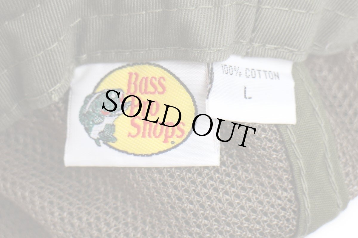 画像5: 00s Bass Pro Shops コットン メッシュ フィッシングハット グリーングレー L (5)