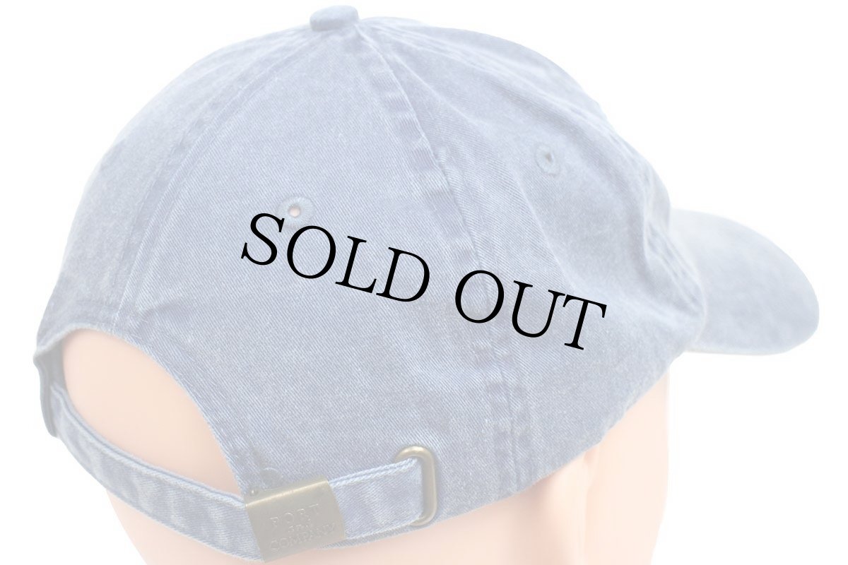 画像2: MICHELIN EARTHMOVER ミシュランマン ビバンダム 刺繍 ウォッシュ加工 コットンキャップ 青 (2)