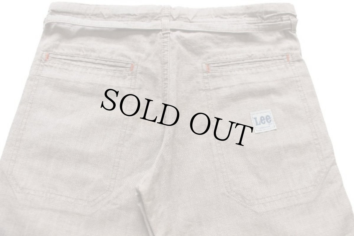 画像4: Leeリー 3/4 DRAWSTRING PANT コットン グロップドパンツ グレーブラウン S★ユーロ ショートパンツ ショーツ (4)