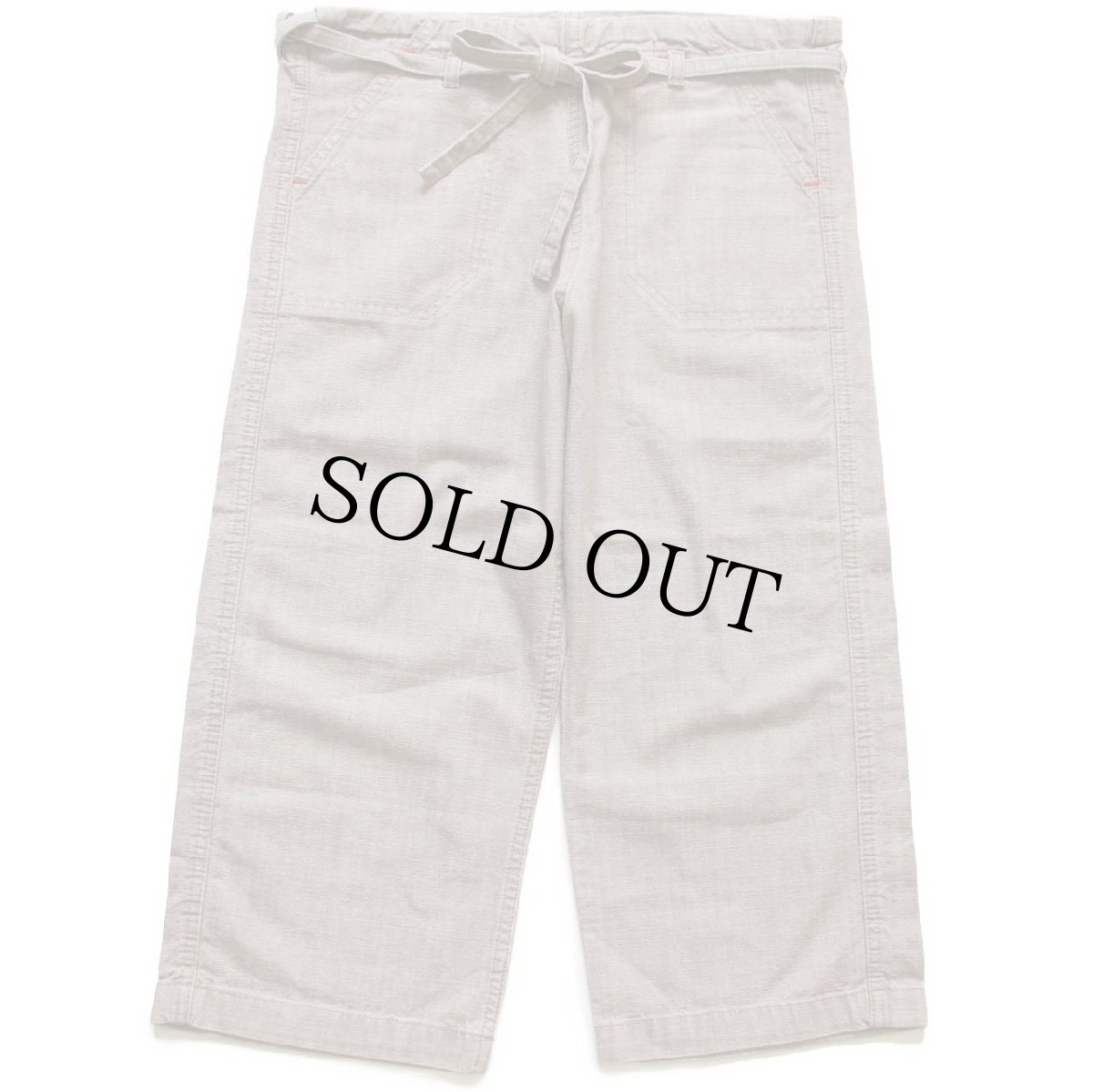 画像1: Leeリー 3/4 DRAWSTRING PANT コットン グロップドパンツ グレーブラウン S★ユーロ ショートパンツ ショーツ (1)