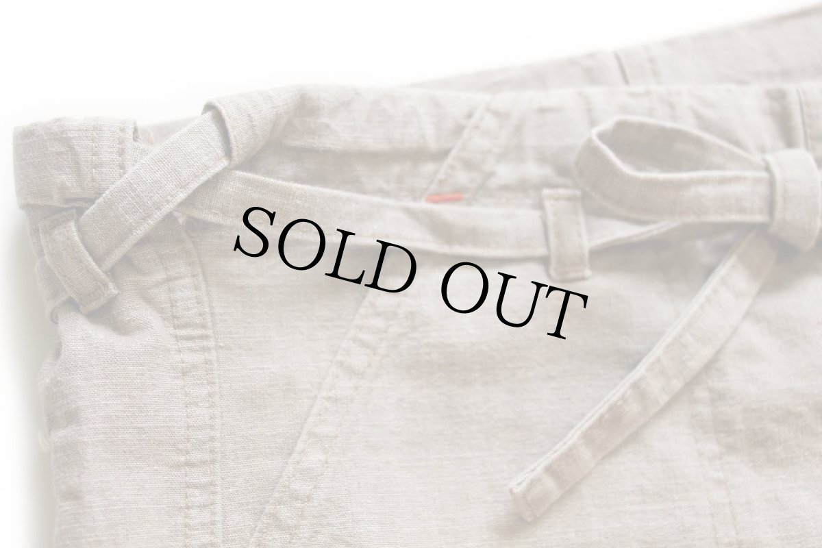 画像6: Leeリー 3/4 DRAWSTRING PANT コットン グロップドパンツ グレーブラウン S★ユーロ ショートパンツ ショーツ (6)