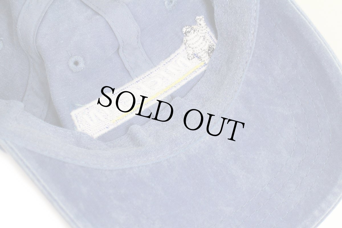 画像9: MICHELIN EARTHMOVER ミシュランマン ビバンダム 刺繍 ウォッシュ加工 コットンキャップ 青 (9)