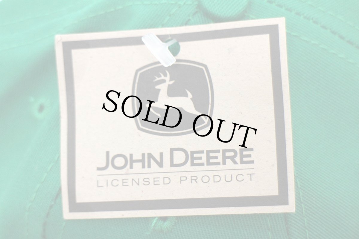 画像6: デッドストック★90s USA製 JOHN DEERE FRANK NETT CO. ロゴ刺繍 キャップ 緑 (6)