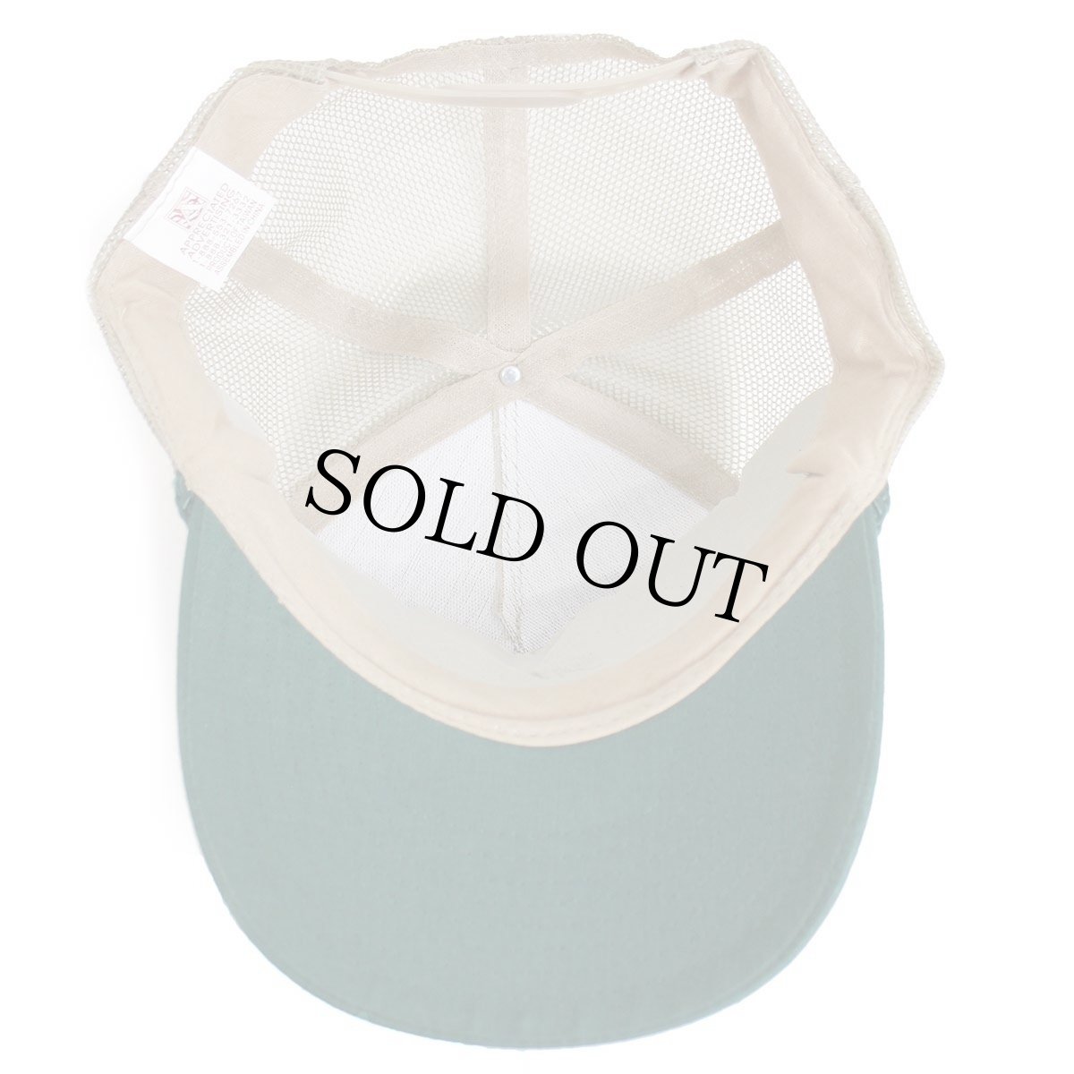 画像7: デッドストック★90s FARMERS OIL コンボイ トラック 刺繍 ツートン 切り替え メッシュキャップ ベージュ×緑 (7)