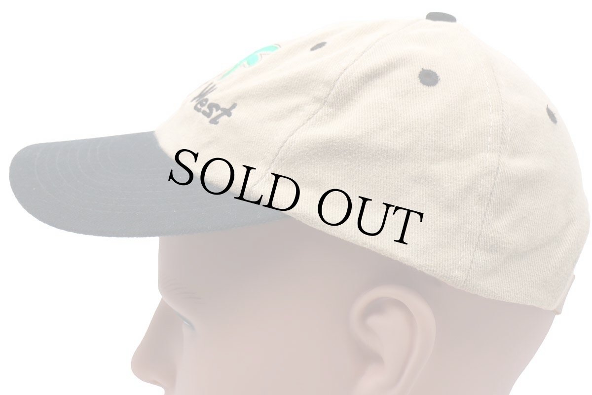 画像3: Key West ヤシの木 刺繍 ツートン 切り替え コットンキャップ 薄茶×黒 (3)