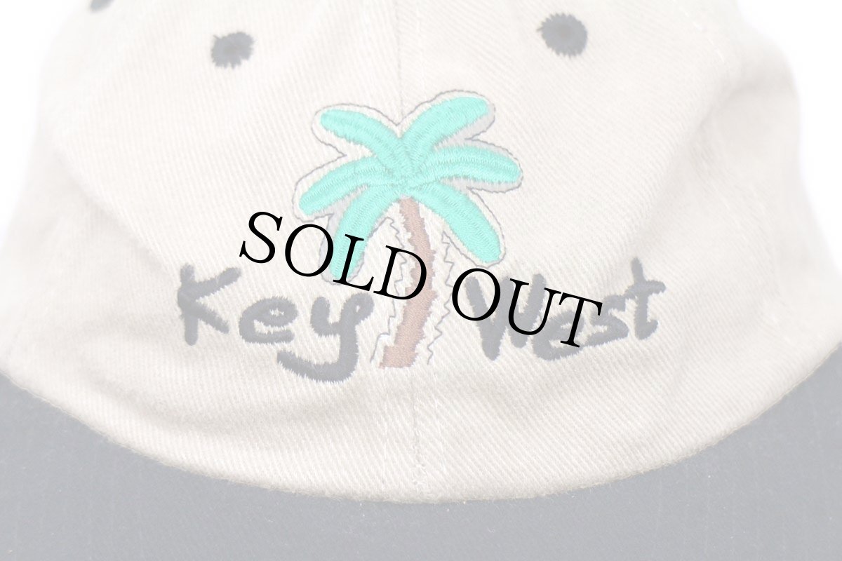 画像5: Key West ヤシの木 刺繍 ツートン 切り替え コットンキャップ 薄茶×黒 (5)