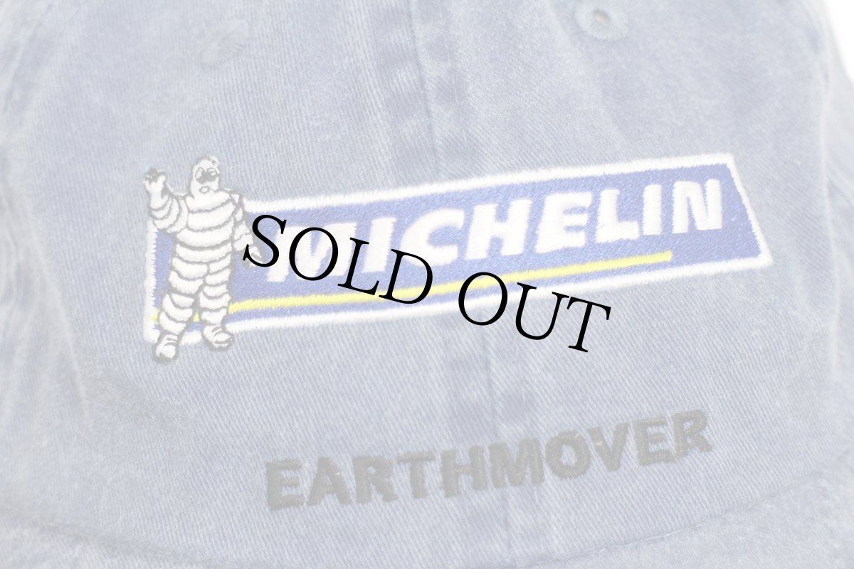 画像5: MICHELIN EARTHMOVER ミシュランマン ビバンダム 刺繍 ウォッシュ加工 コットンキャップ 青 (5)