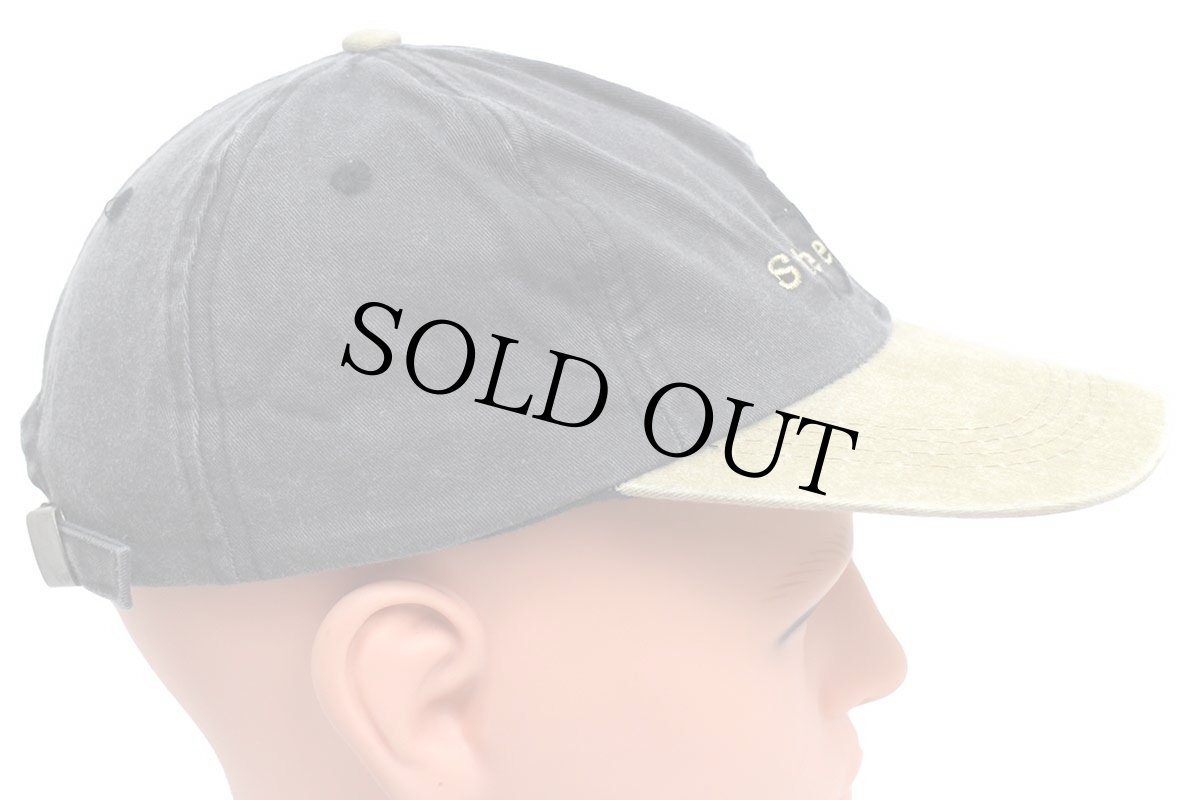 画像4: 00s Dorney Park Wildwater Kingdom SF Steel Force 刺繍 ツートン 切り替え コットンキャップ 黒×カーキ フェード (4)