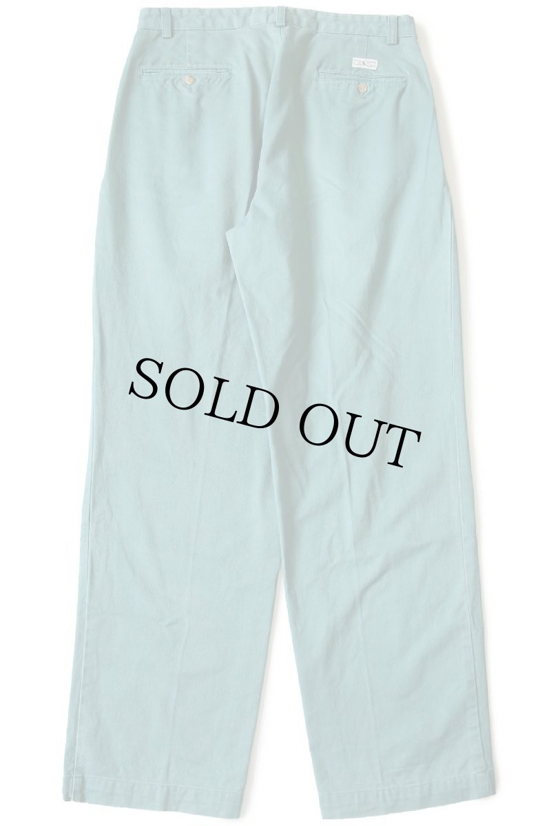 画像3: 90s ポロ ラルフローレン ANDREW PANT ツータック コットン チノパン 薄緑 w33 L30 (3)