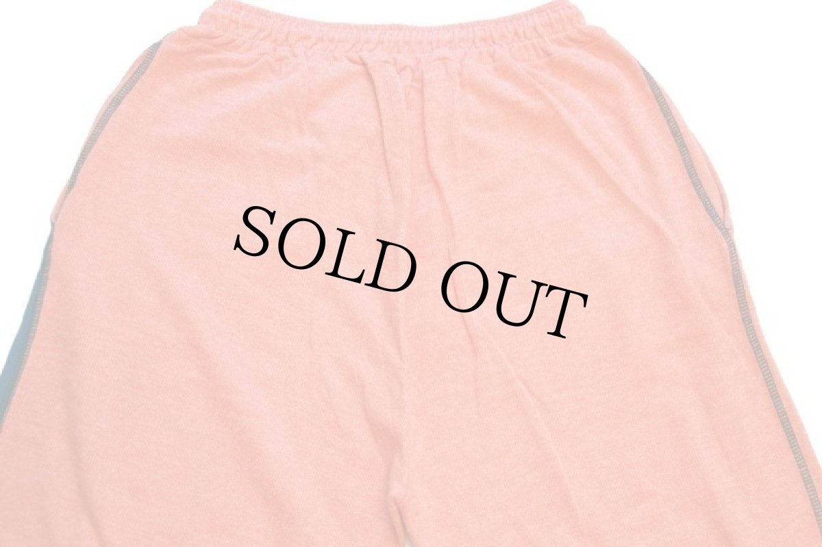 画像5: 90s イタリア製 MASTER ツートン 切り替え コットン イージーパンツ 薄オレンジ×紺 L (5)