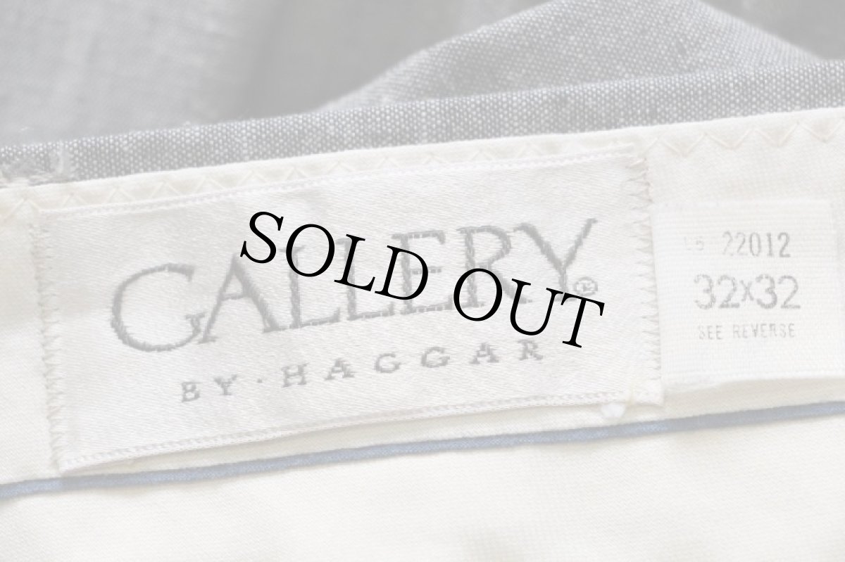 画像6: 80s GALLERY BY HAGGAR ツータック スラックス パンツ 杢グレー W32 (6)