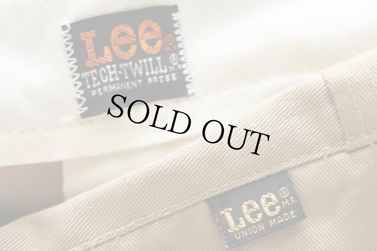 画像6: 70s USA製 Leeリー TECH-TWILL ツイル ワークパンツ カーキ w37 (6)