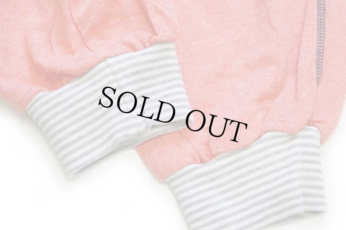 画像8: 90s イタリア製 MASTER ツートン 切り替え コットン イージーパンツ 薄オレンジ×紺 L (8)