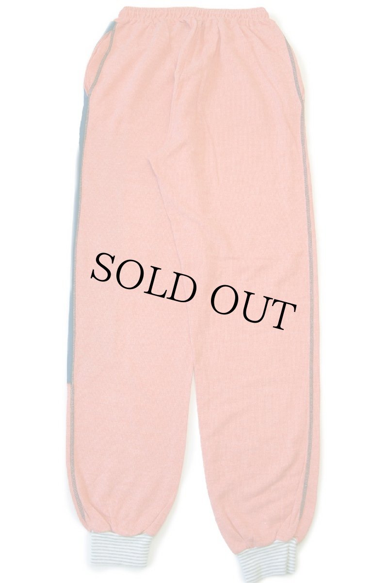 画像3: 90s イタリア製 MASTER ツートン 切り替え コットン イージーパンツ 薄オレンジ×紺 L (3)