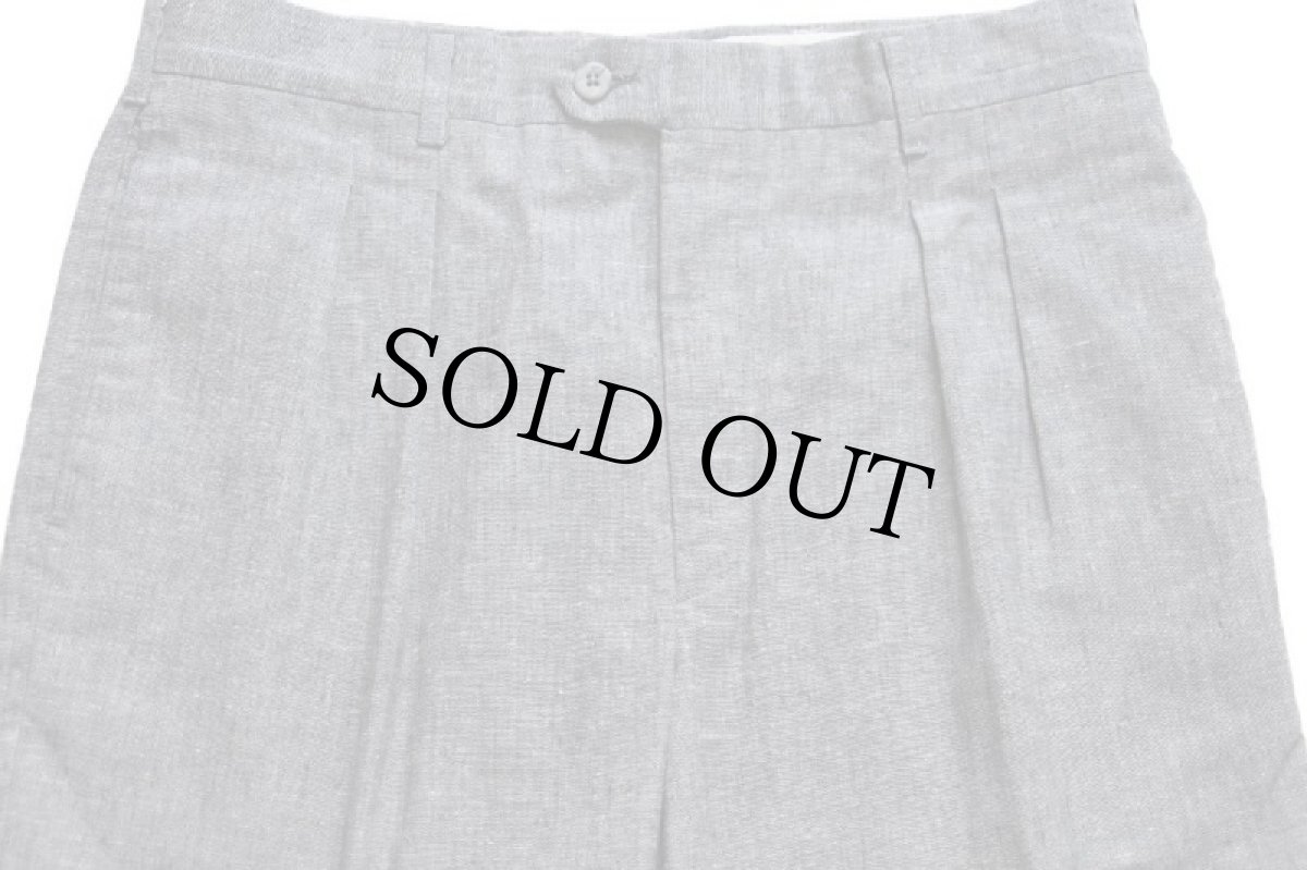 画像4: 80s GALLERY BY HAGGAR ツータック スラックス パンツ 杢グレー W32 (4)