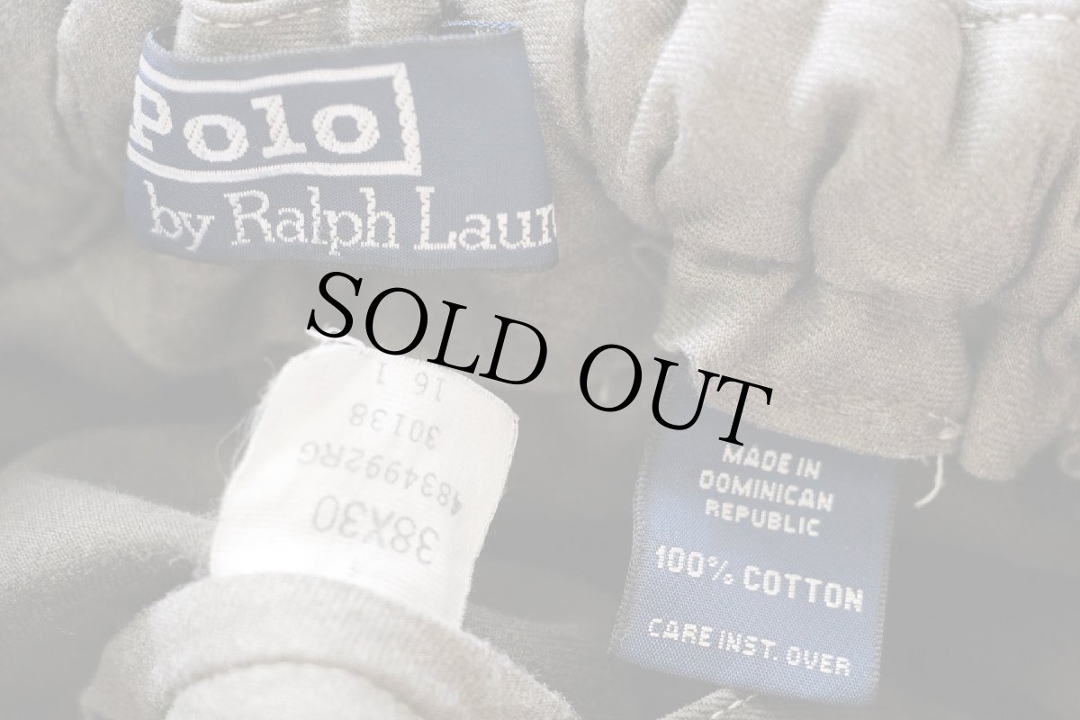 画像6: 90s ポロ ラルフローレン リメイク ツータック コットン チノパン 後染め オリーブ (6)