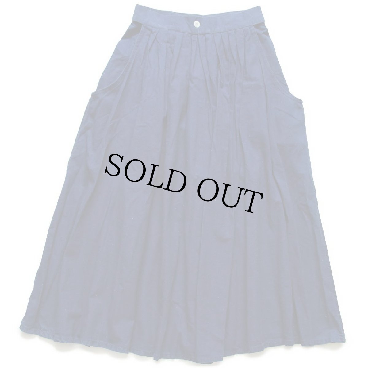 画像2: デッドストック★80s イタリア製 benettonベネトン ロング コットン フレアスカート インディゴ 40 (2)