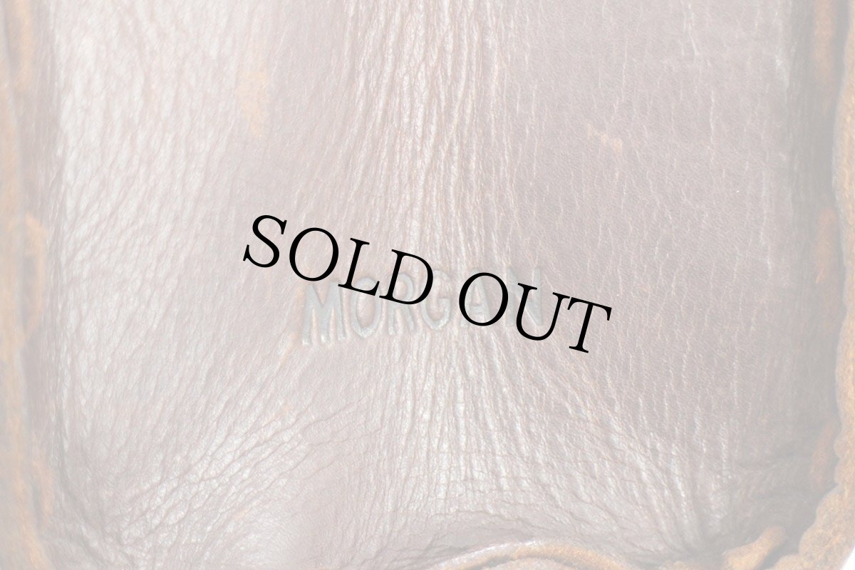 画像6: MORGAN パンチング レザー ハンドバッグ ダークブラウン (6)