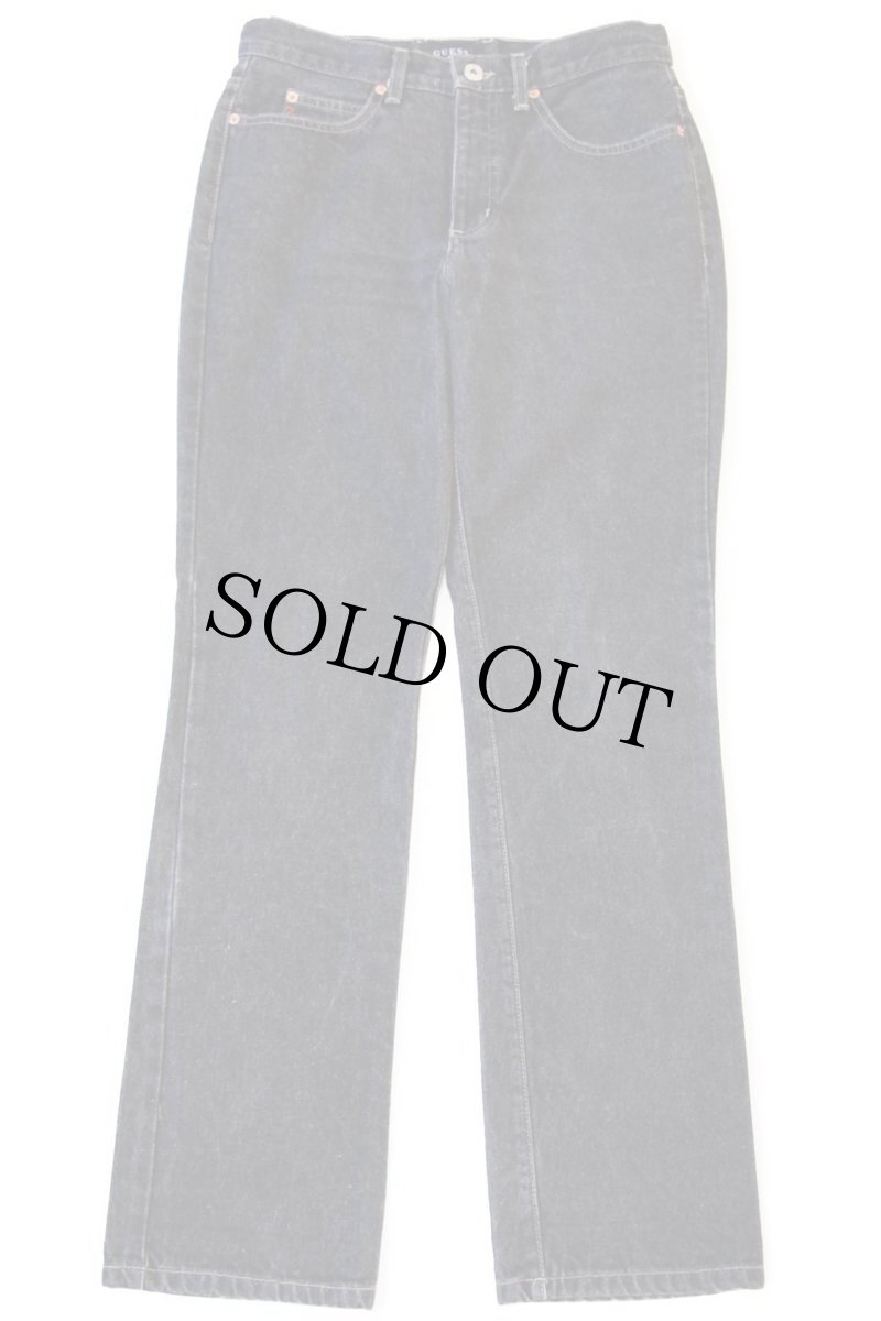 画像2: 90s USA製 GUESSゲス JEANS ブラック デニムパンツ 先染め W29 (2)